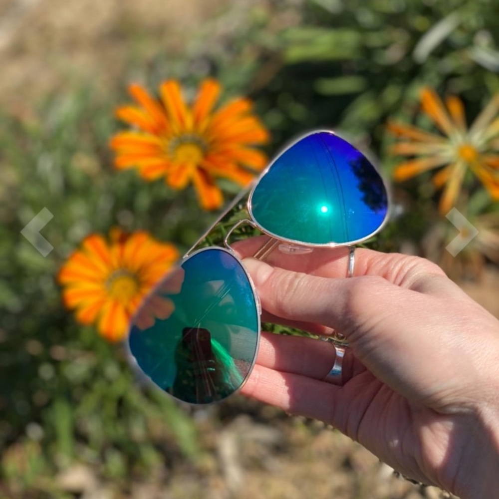 2 Flash Lens Aviator Sunglasses
